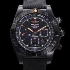 홍콩명품 [브라이틀링] 남성용 크로노맷  DLC 블랙스틸 오토매틱 ETA 7750-2 타입 44mm 나토천/가죽믹스 블랙다이얼  bre2026  