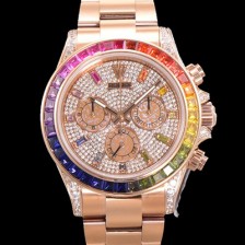 홍콩명품 [로렉스] 남성용 데이토나 오이스터 다이아/큐빅 ETA7750-2 타입 오토매틱 크로노그래프 40mm 18K 로즈골드 보석다이얼 rol6944  