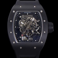 홍콩명품 [리차드밀레] 남성용 RM055 블랙 PVD코딩 스켈레톤 다이얼 러버 스트랩 기계식 수동형 무브먼트 RIC07173  