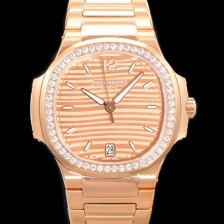 홍콩명품 [파텍필립] 여성용 노틸러스 7118/1200R-010 레이디스 오토매틱 Cal.324 S C타입 35.2mm 다이아셋팅 18K로즈골드 골드다이얼 pat2846  