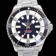 홍콩명품 [브라이틀링 뉴 다이버워치] 남성용 슈퍼오션 44mm 오토매틱 ETA2824-2 타입 크로노미터 메탈줄 세라믹베젤 블랙다이얼 bre8442  