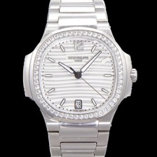 홍콩명품 [파텍필립] 여성용 노틸러스 7118/1200A-010 레이디스 오토매틱 Cal.324 S C타입 35.2mm 다이아셋팅 메탈줄 실버다이얼  pat0922  