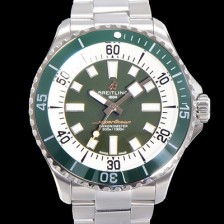 홍콩명품 [브라이틀링 뉴 다이버워치] 남성용 슈퍼오션 44mm 오토매틱 ETA2824-2 타입 크로노미터 메탈줄 세라믹베젤 그린다이얼 bre4482  