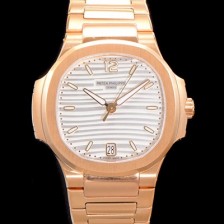 홍콩명품 [파텍필립] 여성용 노틸러스 7118/1R-001 레이디스 오토매틱 Cal.324 S C타입 35.2mm 여성용시계 18K로즈골드 실버 다이얼 pat4282  