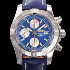 홍콩명품 [브라이틀링] 남성용 어벤져 크로노그래프 ETA 7750-2 타입 45mm 가죽줄 블루다이얼 bre8866  