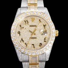 홍콩명품 [로렉스] 남성용 수제공정형 다이아 18K 옐루골드 튜닝 데이져스트 오토매틱 ETA 2824-2 41mm 보석다이얼 rol30462  