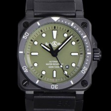 홍콩명품 [벨엔로즈] 남성용 BR03-92 다이버 오토매틱 ETA2836-2 타입 42mm 우레탄줄 그린다이얼 bel70872  