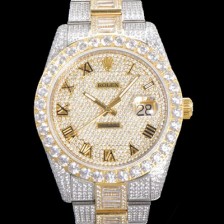 홍콩명품 [로렉스] 남성용 수제공정형 다이아 18K 엘루골드 튜닝 데이져스트 오토매틱 ETA 2824-2 41mm 보석다이얼 rol09242  