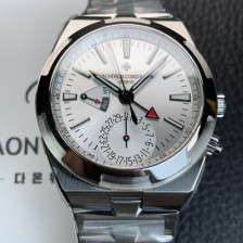 홍콩명품 [바쉐런 콘스탄틴] 남성용 오버시즈 듀얼타임 오토매틱 칼리버 5200 타입 41mm 메탈줄 실버다이얼 vac27802  