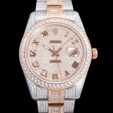 홍콩명품 [로렉스] 남성용 수제공정형 다이아 18K 로즈골드 튜닝 데이져스트 오토매틱 ETA 2824-2 41mm 보석다이얼 rol23640  