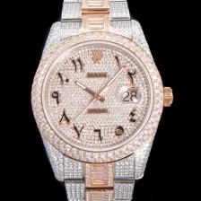 홍콩명품 [로렉스] 남성용 수제공정형 다이아 18K 로즈골드 튜닝 데이져스트 오토매틱 ETA 2824-2 41mm 보석다이얼 rol96226  