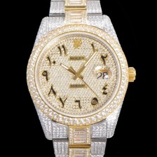 홍콩명품 [로렉스] 남성용 수제공정형 다이아 18K 옐루골드 튜닝 데이져스트 오토매틱 ETA 2824-2 41mm 보석다이얼 rol24629  