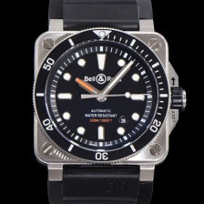 홍콩명품 [벨엔로즈] 남성용 BR03-92 다이버 스틸 오토매틱 ETA2836-2 타입 42mm 우레탄줄 블랙다이얼 bel70847  