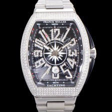 홍콩명품 [프랭크뮬러] 남성용 1:1수제공정 풀 다이아셋팅 뱅가드 오토매틱 ETA2824 타입 45mm 메탈줄 블랙다이얼 fra4829  