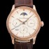 홍콩명품 [예거르꿀뜨르] 남성용 마스터 울트라 퍼페추얼 캘린더 18K 로즈골드 오토매틱 MC868 타입 39mm 가죽줄 다이아몬드베젤 문페이즈 아이보리다이얼 jag20778  
