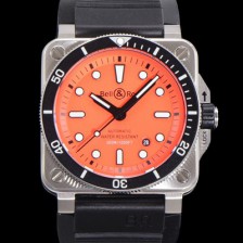 홍콩명품 [벨엔로즈] 남성용 BR03-92 다이버 스틸 오토매틱 ETA2836-2 타입 42mm 우레탄줄 오랜지다이얼 bel94887  