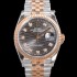 홍콩명품 [로렉스] 남성용 904L스틸!! 2023신형 데이져스트 36mm II m126231 !! 로즈골드 그레이 다이얼 브레이슬릿 신형 Cal.3235 오토매틱 무브먼트 ROL19325  