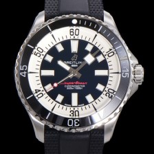 홍콩명품 [브라이틀링 뉴 다이버워치] 남성용 슈퍼오션 44mm 오토매틱 ETA2824-2 타입 크로노미터 우레탄줄 세라믹베젤 블루다이얼  bre74824  