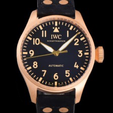 홍콩명품 [아이더블유씨] 남성용 빅 파일럿 워치 IW329703 브론즈 스핏파이어 43mm 오토매틱 9015 타입 가죽줄 블랙 다이얼 iwc39265  