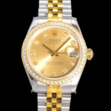 홍콩명품 [로렉스] 여성용 데이져스트 오이스터 31mm 레이디 오토매틱  18K 엘루골드 투톤콤비 보석/다이아몬드 5열 브레이슬릿 메탈줄 골드다이얼 rol83527  