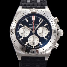 홍콩명품 [브라이틀링] 남성용 크로노맷 B01 오토매틱 ETA7750-2 타입 42mm 금장시계 우레탄줄 블랙다이얼 bre65312  