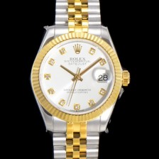 홍콩명품 [로렉스] 여성용 데이져스트 오이스터 31mm 레이디 오토매틱  18K 옐루골드 투톤콤비 5열 브레이슬릿 메탈줄 화이트다이얼 rol59024  