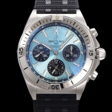 홍콩명품 [브라이틀링] 남성용 크로노맷 B01 오토매틱 ETA7750-2 타입 42mm 금장시계 우레탄줄 스카이블루다이얼 bre79236  