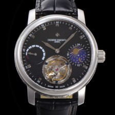 홍콩명품 [바쉐런콘스탄틴] 남성용 트레디셔널 투어빌론 오토매틱 문페이즈 44mm 가죽줄 블랙다이얼 vac05214  