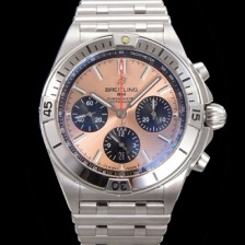 홍콩명품 [브라이틀링] 남성용 크로노맷 B01 오토매틱 ETA7750-2 타입 42mm 메탈줄 핑크다이얼 bre61734  