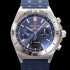 홍콩명품 [브라이틀링] 남성용 크로노맷 B01 오토매틱 ETA7750-2 타입 42mm 금장시계 우레탄줄 블루 다이얼 bre95034  