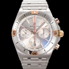 홍콩명품 [브라이틀링] 남성용 크로노맷 B01 오토매틱 ETA7750-2 타입 42mm 메탈줄 실버다이얼 bre39082  