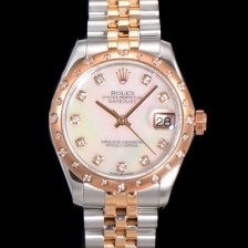 홍콩명품 [로렉스] 여성용 데이져스트 오이스터 31mm 레이디 오토매틱  18K 로즈골드 투톤콤비 5열 브레이슬릿 메탈줄 화이트 자게다이얼 rol73045  