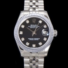 홍콩명품 [로렉스] 여성용 데이져스트 오이스터 31mm 레이디 오토매틱 5열 브레이슬릿 메탈줄 블랙다이얼 rol37295  