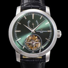 홍콩명품 [바쉐런콘스탄틴] 남성용 트레디셔널 투어빌론 자동형   42mm 가죽줄 그린다이얼 vac81072  