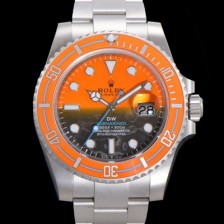 홍콩명품 [로렉스] 남성용 신형 케이스 업그레이드 러스털러스 스틸 재질 ! 40mm서브마리너 오토매틱 Cal.3135 오렌지 블랙 콜라보 다이얼 rol49207  