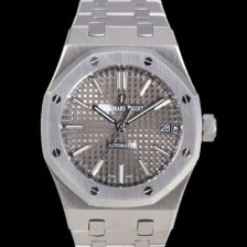 홍콩명품 [오데마피게] 남성용 하이엔드 37mm로얄오크 15450ST 그레이 와플 다이얼 Cal.3120오토매틱 무브먼트 AUD6514  