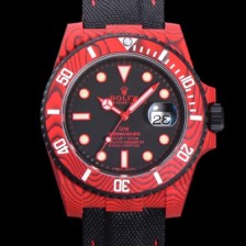 홍콩명품 [로렉스] 남성용 서브마리너 41mm 리얼레드 포지드카본 오토매틱 Cal.3135 블랙 다이얼 rol49213  