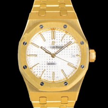 홍콩명품 [오데마피게] 남성용 하이엔드 37mm로얄오크 15450BA 화이트 와플 다이얼 18K 옐로우골드 Cal.3120오토매틱 무브먼트 AUD6518  