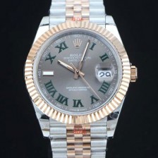 홍콩명품 [로렉스] 남성용 904L스틸!! 2022신형 데이저스트 41mm II m126334 그레이 다이얼 로마인덱스 18K 로즈골드 신형 Cal.3235 오토매틱 무브먼트 ROL06118  