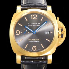 홍콩명품 [파네라이] 남성용 루미노르 PAM01115  44미리 18K 옐로우골드 오토매틱 그레이 다이얼 pan9122  