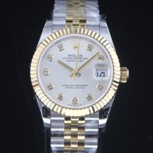 홍콩명품 [로렉스] 여성용 데이져스트31mm 오토매틱 2836-2 18K옐루골드 메탈줄 실버 다이얼 rol29176  