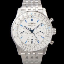 홍콩명품 [브라이틀링] 남성용 네비타이머 AB0139A71G1A1 크로노그래프 ETA7750-2 타입 오토매틱 43mm 메탈줄 화이트 다이얼 bre6002  