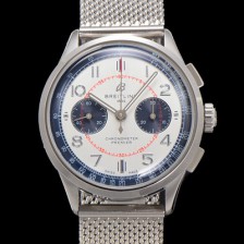 홍콩명품 [브라이틀링] 남성용 프리미에르 AB0018A71G1P1 크로노그래프 7750 타입 오토매틱 42mm 메쉬밴드 화이트 다이얼 bre6011  