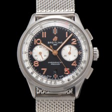 홍콩명품 [브라이틀링] 남성용 프리미에르 크로노그래프 7750 타입 오토매틱 42mm 메쉬밴드 블랙 다이얼 bre6021  