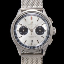 홍콩명품 [브라이틀링] 남성용 프리미에르 AB0118221G1P2 크로노그래프 7750 타입 오토매틱 42mm 메쉬밴드 화이트 다이얼 bre6012  