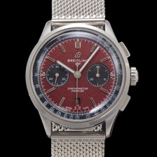 홍콩명품 [브라이틀링] 남성용 프리미에르 크로노그래프 7750 타입 오토매틱 42mm 메쉬밴드 레드 다이얼 bre6024  