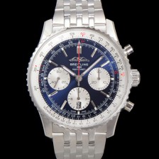 홍콩명품 [브라이틀링] 남성용 네비타이머 AB0137211C1P1 크로노그래프 ETA7750-2 타입 오토매틱 43mm 메탈줄 블루 다이얼 bre6006  