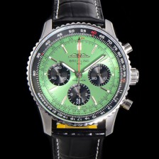 홍콩명품 [브라이틀링] 남성용 네비타이머 AB0137241L1P1 크로노그래프 ETA7750-2 타입 오토매틱 43mm 가죽줄 그린 다이얼 bre5997  