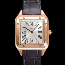 홍콩명품 [까르띠에] 남성용 산토스 WSSA0022 쿼츠 46.6mm L 사이즈 쿼츠 18K 로즈골드 화이트 다이얼 car69322  