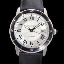 홍콩명품 [까르띠에] 롱드 끄로아지에 WSRN0002 오토매틱 ETA2824-2 42mm 남성용시계 나토천스트랩 화이트 다이얼 car69312  